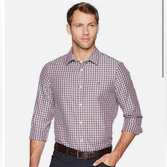 Calvin Klein Men’s Cashmere Plaid Button-down Shirt - Picture 7 of 7
